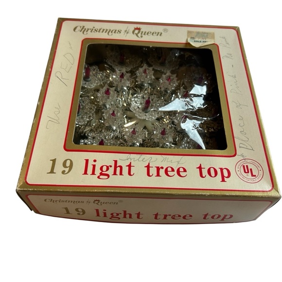 Christmas Queen 19 Light Tree Topper Pink White Snowflake Holiday Season - Picture 5 of 8